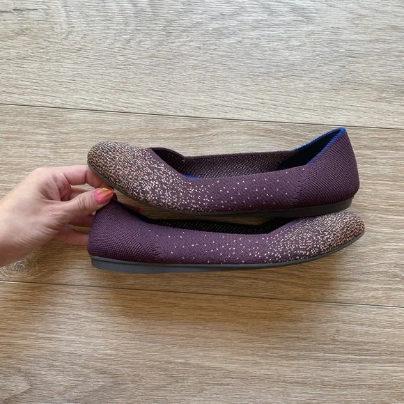 Rothy's Retired Eggplant Metallic Flat - Picture 3 of 8